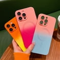 thumbnail image 4 of Magnetic Case for iPhone 15 Pro Max 6.7 inch, Luxury Gradient Neon Color Case Compatible with MagSafe Charger Cover with Camera Lens Protector Pretty Phone Case for Women and Girl -Pink Blue, 4 of 7