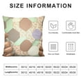 thumbnail image 5 of Modern Beige Geometric Shapes Overlapping Squares Diamond Design by Daphne Polselli Throw Pillow,  Tan, 5 of 5