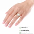 thumbnail image 4 of APSVO 18K Gold Plated Round Rings for Women Eternity Promise Wedding Band Engagement Rings Birthday Graduation Prom Mothers Day Jewelry Gifts Her Girlfriend Wife Female Adults Teen Ideas, 4 of 7