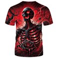 thumbnail image 4 of Y-Sunset Halloween T-Shirt for Men, Funny Skeleton Graphic Short Sleeve Crew Neck T-Shirt, Novelty Short Sleeve Crewneck Shirt, 4 of 5
