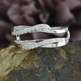 thumbnail image 4 of AFFY 0.14CT Moissanite Infinity Wedding Ring Guard Enhancer for Women 14K White Gold over Silver-8.5, 4 of 9