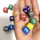 thumbnail image 2 of 10 piezas Número 1 2 3 1 2 3 D6 14 mm Dados acrílicos Dados de 6 lados para juegos de mesa Cubos 6 colores Shry, 2 of 3