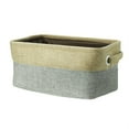 thumbnail image 1 of Household Fabric Storage Bin Basket Closet Toy Clothes Towel Laundry Box Container Organizer Gray S Size, 1 of 1