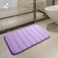 thumbnail image 2 of Unique Bargains 2Pcs Soft Memory Foam Bath Mat 17" x 24" Non Skid Light Purple, 2 of 8