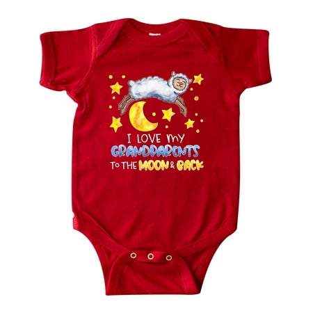 

Inktastic I Love my Grandparents to the Moon and Back Cute Sheep Gift Baby Boy or Baby Girl Bodysuit