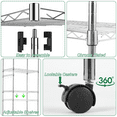 thumbnail image 5 of Legooin 23"W x 14"D x 72"H Rolling Storage Rack Height Adjustable Wire Shelving Unit Metal Stand for Garage Laundry Room, Silver, 5 of 5