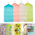 thumbnail image 2 of Armario con 16 bolsillos, bolsa colgante transparente, sujetador, ropa interior, estante de papelería, almacenamiento, ahorro de espacio, organizador ordenado, 2 of 5