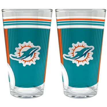Miami Dolphins Two-Piece 16oz. Pint Glass Set