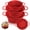 Red, variant on 3 Pack Collapsible Colander with Strainer Bowl Set, 11 & 13 In Silicone Colanders for Kitchen, Heat-Resistant Strainer