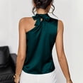 thumbnail image 5 of TaTaai Ladies' Fashion Casual Solid Color Sleeveless Sloping Collar Off Shoulder Top Women's Lightweight Soft Polyester Tank Top for Daily Party Work Vacation Spring Wear Gift, 5 of 5