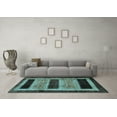 thumbnail image 3 of Ahgly Company Indoor Rectangle Abstract Light Blue Modern Area Rugs, 2' x 3', 3 of 4