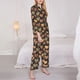 thumbnail image 3 of Balery Heart Conjunto de Pijama con Estampado para Mujer, Conjunto de Dos Piezas con Manga Larga, Ropa de Dormir Suave con Bolsillos, Pijamas Cómodos-Medium, 3 of 7