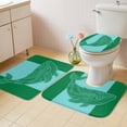 thumbnail image 4 of Whale Bathroom Rugs Set Summer Beach Non Slip Absorbent Soft Bath Mats 3 Piece Set with Bathroom Rug, U-Shaped Floor Mat, Toilet Seat Cover Small Size, 4 of 9