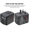thumbnail image 3 of International Travel Adapter, Global Travel Charger with 4 USB Ports Power Adapter, 3 of 4