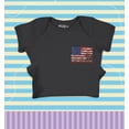 thumbnail image 2 of Shop4Ever American Flag Pocket Size Patriotic 4th of July Baby's Bodysuit Infant Cotton Romper 24 Months Black, 2 of 5