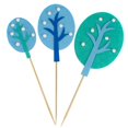 thumbnail image 1 of Coxeer Cake Topper Set Felt Plant Cute Cake Pick Cupcake Decoration Stick for Birthday, 1 of 10