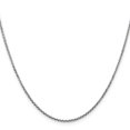 thumbnail image 2 of Diamond2Deal 10k White Gold 1.45mm Diamond-Cut Cable Chain Necklace for Women 16", 2 of 5