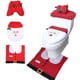 thumbnail image 1 of Juego de 3 fundas navideñas para asiento de inodoro y alfombra de Papá Noel, cubierta para tanque, decoración navideña, 1 of 5