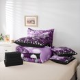 thumbnail image 6 of jejeloiu Cartoon Moth Butterfly 7-Piece Twin Bedding Sets,Chic Diamond Bedding Comforter Set,Purple Sliver Sheet Sets For Kids,Super Cozy Room Decor Reversible, 6 of 8