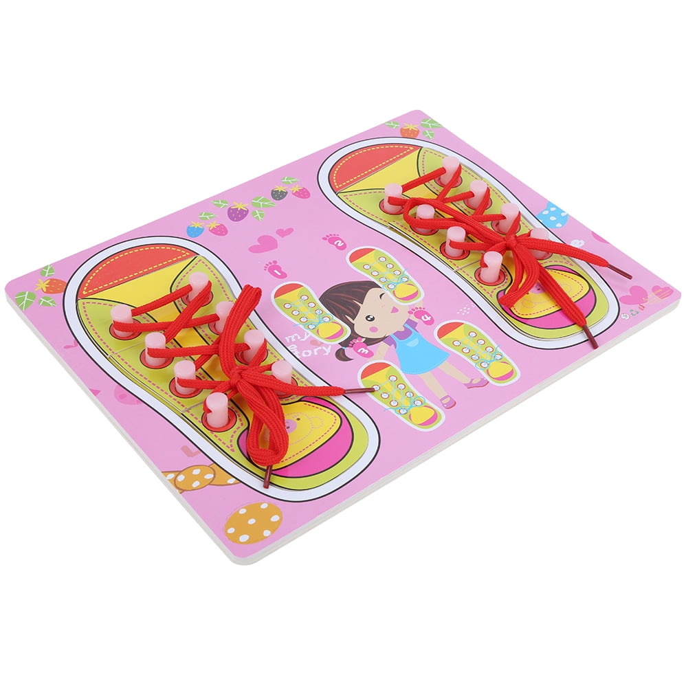 EarlyLearning Tying Shoelaces Teaching Aids, Lacing Shoe Toy, Toddlers
