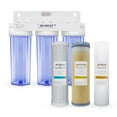 thumbnail image 1 of Max Water 3 Stage 10 inch Nitrate Reduction Filtration System, Whole House, Sediment + Anion + CTO, 1 of 5