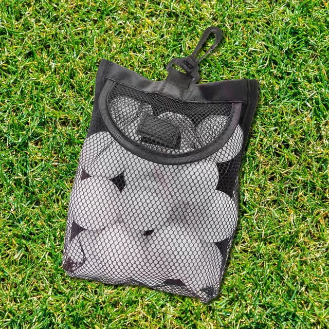 Bolsa para pelota de golf, bolsa para pelota de golf, accesorios de golf con gancho para cinturón, bolsa de malla, bolsa de red para gimnasio, pelotas