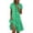 Green, variant on Women's Collar Half Button Print Shirt Midi Dress, Short Sleeve Contrast Plaid Stripe Mix Loose A-line Dresses for Women Vacation, Women's Green, Sizes S-2XL