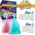 thumbnail image 3 of Talisi Menstrual Cups - Menstruation Feminine Period Cup with Collapsible Menstrual Cup Sterilizer - Reusable Feminine Alternative To Tampons - Regular and Heavy Flow - Large and Small Size Set, 3 of 9