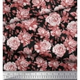 thumbnail image 3 of Soimoi polyester Crepe Fabric Leaves & Rose Flower Print Fabric by Yard 52 Inch Wide, 3 of 3