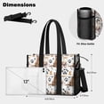 thumbnail image 4 of Teacher Tote Bag,Golden Retriever Teacher Utility Tote Bag,Large Work Tote Bags for Women with Multiple Pockets,Top Zipper Closure,13.8x10.6x6.7 Inch, 4 of 4
