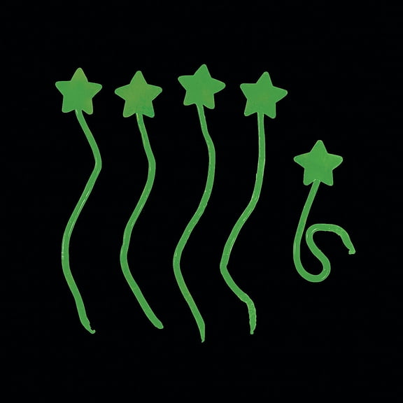 Fun Express Gid Sticky Stars Party Favors - Glow-in-the-Dark Stickers for Kids Crafts Bedroom Dcor Party Activities & Fun Projects - Perfect for Creative Playtime & Special Occasions - 72 Pieces