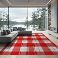 thumbnail image 2 of ODIKA Tartan Festive Stripe Striped Checkered Front Layering Plaid Gingham Refined for Dining Room, Large Office, Lounge, Non-Slip Chair-Friendly, 2 of 7