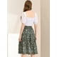 thumbnail image 5 of Allegra K Falda Midi Para Mujer Faldas Con Gradas Casuales Con Cintura Elástica Y Una Línea Verde oscuro M, 5 of 6