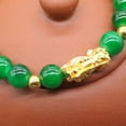 thumbnail image 4 of Pulsera de cuentas chinas Pixiu, pulsera de la suerte y la riqueza, ideal como regalo para hombres, mujeres y parejas, color verde., 4 of 5