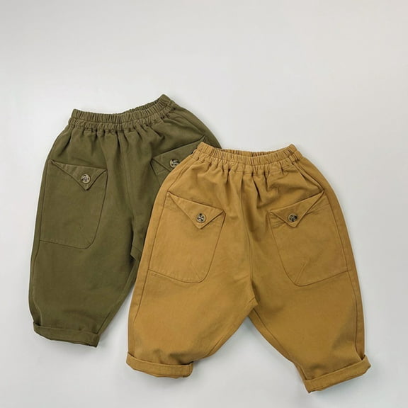 Esaierr 1-9T Boys Active Sweatpants Jogger Pants for Kids Toddler Baby Loose Casual Trousers Athletic Pants Sweats Pants with Pockets