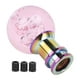 thumbnail image 1 of Pomo de cambio manual Palanca de cambios Palanca de cambios Burbuja de cristal rosa con 3 adaptadores roscados Universal, 1 of 9