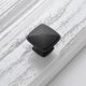 thumbnail image 2 of 10 Pcs Black Furniture Knob Drawer Door Knobs Square Cabinet Pulls Single Round Hole(30MM Aluminum Alloy), 2 of 5