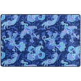 thumbnail image 4 of Dreamtimes Paisley Animal Bird Non-Slip Area Rug 72"x48", Ethnic Flower Soft Non Slip Washable Floor Mats for Indoor Front Porch,Living Room, Bedroom,Kitchen, 4 of 7