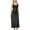 Black, variant on Summer Silk Pajamas Nightgown Women Pleated V Neck Sleeveless Maxi Nightdress