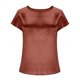 thumbnail image 5 of Camisas de Cuello Redondo de Color Sólido de Manga Corta de las Mujeres, Blusa Casual para el Uso Diario de Primavera Verano, 5 of 8