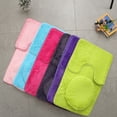 thumbnail image 2 of Xiao Hua Juego de 3 alfombrillas de baño, alfombrillas contorneadas y fundas de baño con respaldo de goma, color negro, 2 of 5