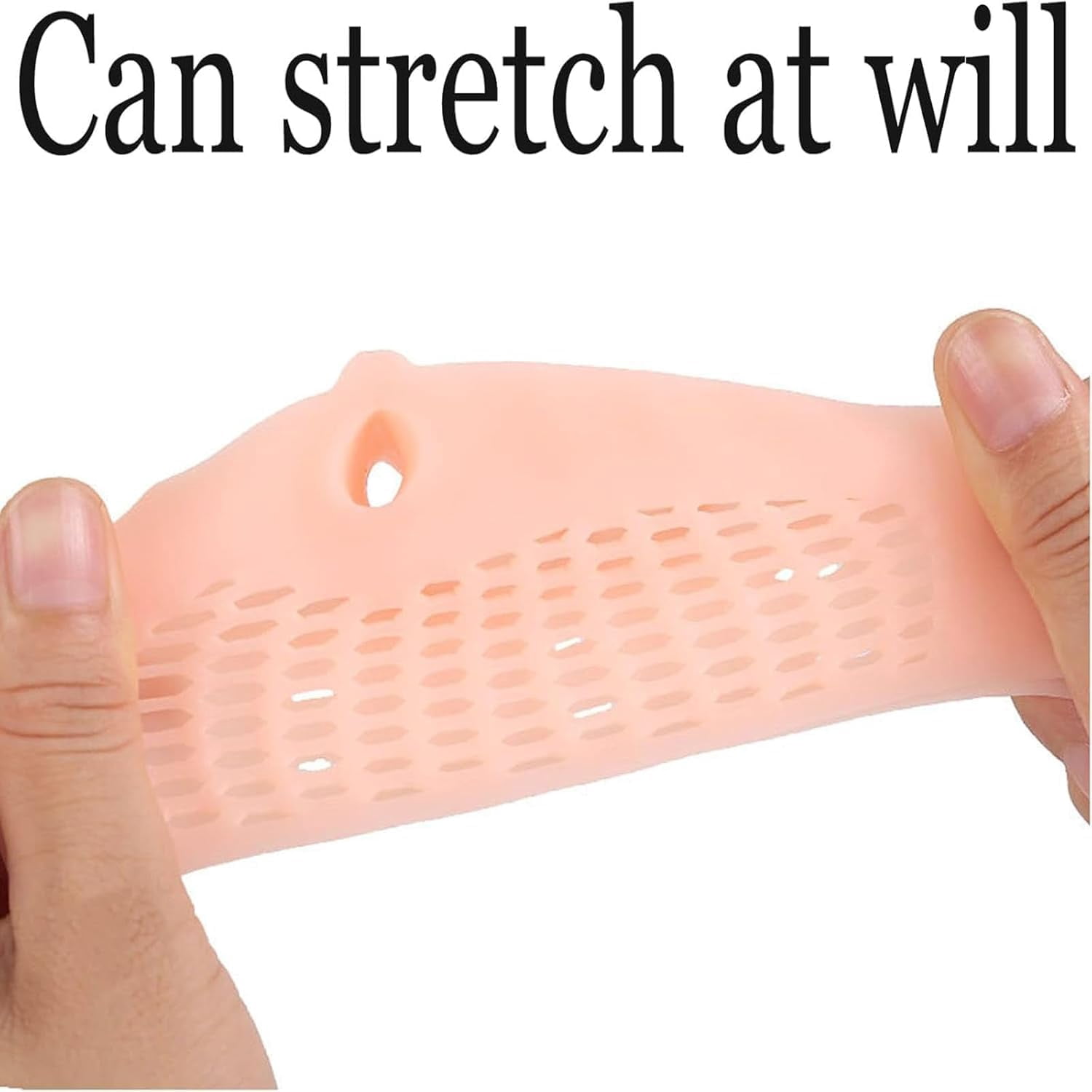 Hyggear Silicone Toe Separator, Hyggear Toe Separators, Hyggear Silicone Toe Spacers, Gel Toe Separators, Breathable & Soft, For Men & Women (White)