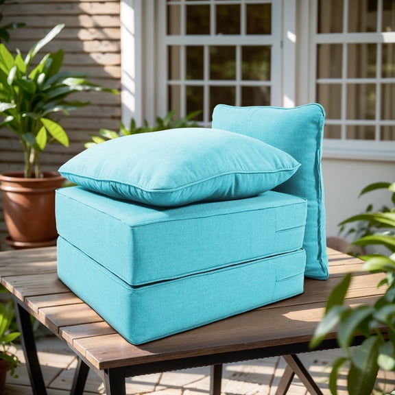 Opohoro Outdoor Deep Seat Cushion Set, 24"x24"x6", Water Resistant & UV Resistant Comfortable Furniture Cushions for Patio Chair, Sofa, Loveseat