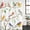 Multi, variant on Watercolor Birds Shower Curtain Set - Small 36" x 72" Washable Bathtub Curtain with 12 Hooks, Spring Botanical Leaf Branch Modern Waterproof Fabric Stall Shower Curtains for Bathroom/Bathtub Décor