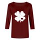 thumbnail image 4 of RKSTN Valentine's Gifts Women's 3/4 Sleeve T Shirts Top Oversized Crewneck Valentines Graphic Print Short Sleeve Shirt Womens Casual Solid Round Neck Loose Three Quarter Sleeve Shirt Spring Clothes, 4 of 7