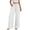 White #029, variant on Womens Cotton Linen Wide Leg Pants High Waisted Flowy Palazzo Pant Casual Summer Beach Vacation Outfits with Pockets, M