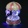thumbnail image 4 of Eléctrico Luz LED Merry-Go-Round Caja de música Regalo de cumpleaños de Navidad Juguetes Carrusel, 4 of 8