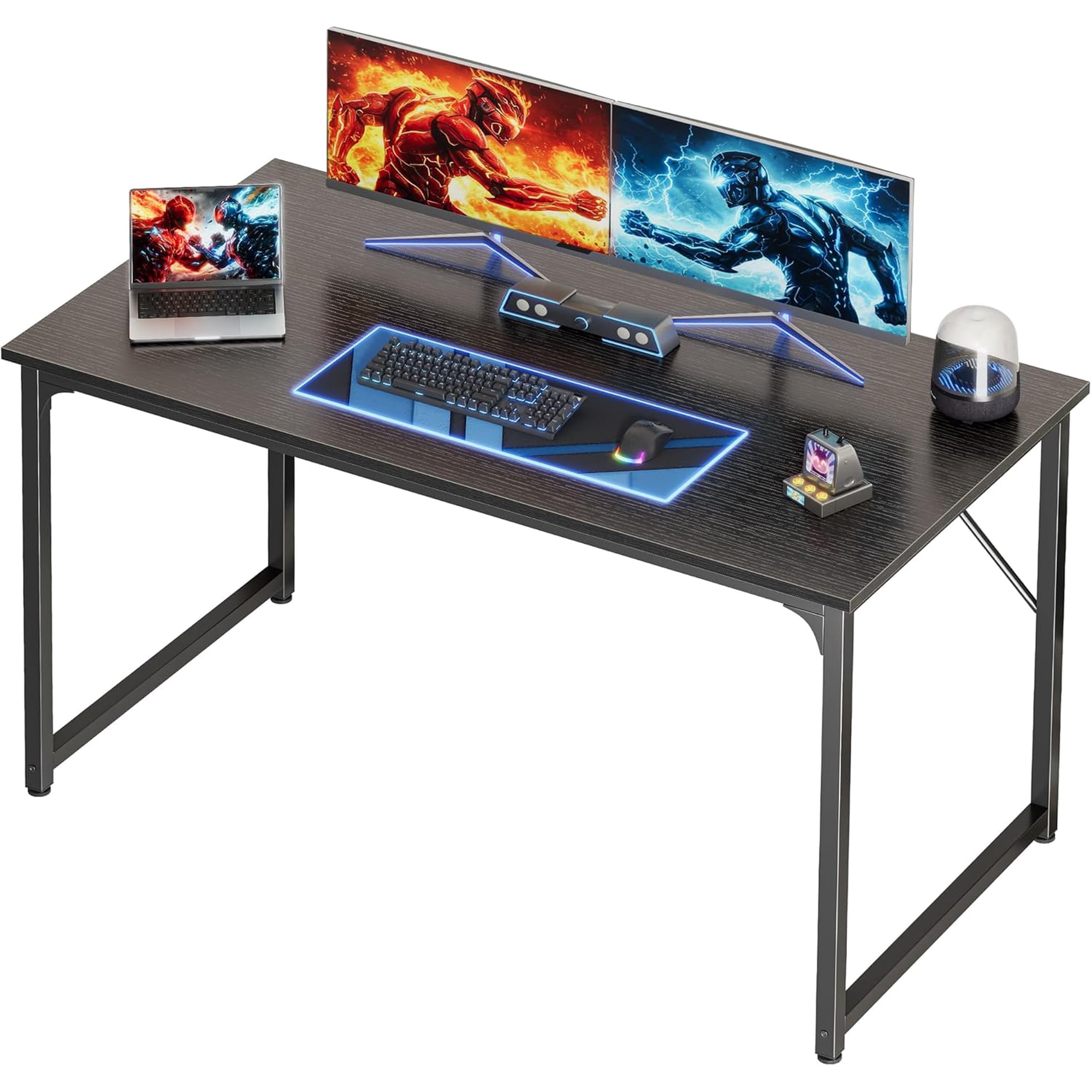 47 X 23.6 Inch Computer Desk with Deeper Desktop, Gaming Office Writing Work Desk for Home Office, Study, Bedroom, Work from Home, Metal Frame