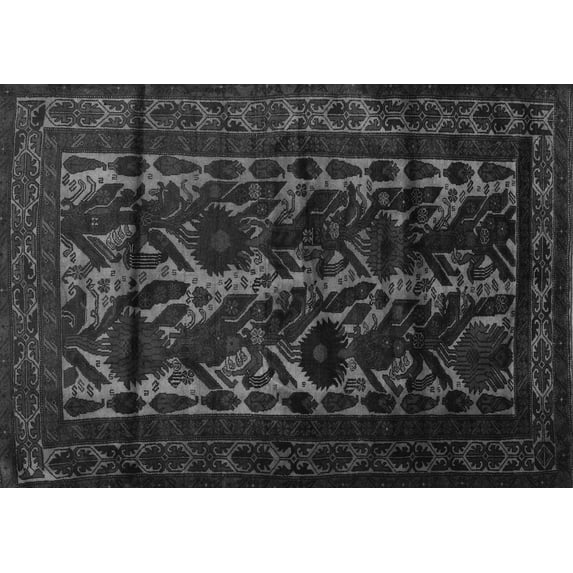 Ahgly Company Indoor Rectangle Persian Gray Traditional Area Rugs, 7' x 9'