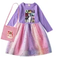 thumbnail image 3 of Ropa para niños, vestido de Taylor Swift para niñas, vestido de princesa de manga larga con flores de malla, vestidos de cumpleaños para bebés y niños, disfraz de Halloween, 3 of 5